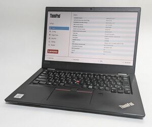 【BIOS可】LENOVO ThinkPad L13 第10世代 Core i7 10510U メモリ 16GB ストレージ無し OS無し ジャンク 通電確認済