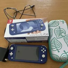 Switch Nintendo Lite ブルー　あつ森ケースつき