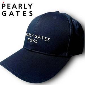 新品 PEARLY GATES パーリーゲイツ ロゴ刺繍 ツイルキャップ 吸汗速乾 UVカット 帽子 ゴルフグッズ ユニセックス シンプル ◆B4782