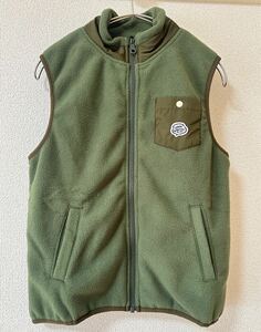 【未使用】LOOK BY BEAMS●ルック バイ ビームス ミニ]フリースベスト（140cm）●男女兼用 カーキ 緑 可愛い おしゃれ 安い 安心匿名配送