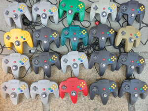 N64 コントローラー 20個セット まとめて ニンテンドー 64 任天堂 nintendo 64 ブラック イエロー グリーン クリアブルー レッド GG1855