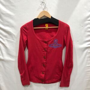 ［Vivienne Westwood RED LABEL］ヴィヴィアンウエストウッドレッドレーベル カーディガン サイズ1 コットレッド 357-03-31031 ts202501