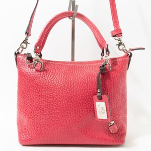 PELLE BORSA ペレボルサ 2WAY ハンドバッグ ショルダーバッグ 肩掛け 手持ち鞄 レザー 本革 ピンク カジュアル レディース 婦人 女性 鞄