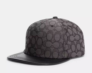 US限定!!　2024aw　COACH Signature Jacquard Flat Brim Hat　キャップ　CW764　ロサンゼルスから最新本物をお届け!