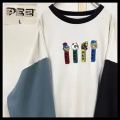 PEZスウェット ペッツ 袖切替 ビッグシルエット トレーナー スウェット刺繍