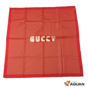 セール GUCCI グッチ SEGA セガ コラボ スカーフ GUCCY シルク100％ レッド 赤 箱付 未使用 新古品 aq3007