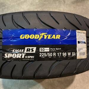 保管袋付 送料無料 新品 4本 （001305）2020年製造　GOODYEAR　EAG RS SPT S-SPEC XL FP　225/50R17 98W　夏タイヤ