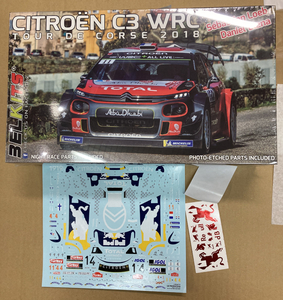 ベルキットBEL-017+デカールLB24070 1/24 シトロエンC3WRC 1erトルコ/ツールドコルス 2019 No.1 オジェ/No.4 ラッピ (BEL017LB24070)