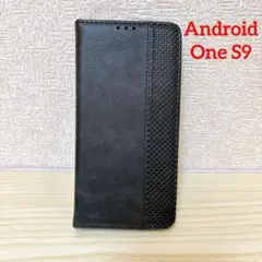 ❣️Android One S9❣️ブラック PU レザー 手帳型 スマホケース