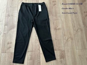 新品 COMME CA ISM MEN コムサイズム 中厚手 アクティブ ジョガー パンツ 05ブラック Lサイズ 94PW93 定価11,000円