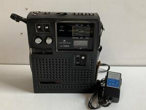 Cu353◆SONY ソニー◆ラジオ FM/AM 3BAND RECEIVER ICF-5500A スカイセンサー ブラック/黒 オーディオ機器 レトロ 専用カバー付き 通電OK