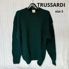 【ヴィンテージ】TRUSSARDI トラサルディ 刺繍ニット サイズ5