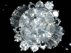 GM14189SS【1円～】新品仕上【RK宝石】ジュエリーマキ 天然ダイヤモンド 特大2.00ct!! 極上脇石ダイヤモンド Pt850 超高級リング ダイヤ