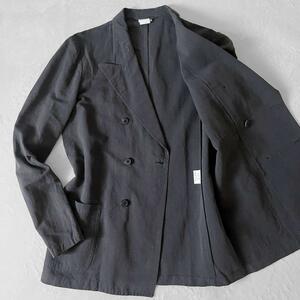 1円～別格の高級感/極美品 ドリスヴァンノッテン DRIES VAN NOTEN リネンブレンド 綿麻 ダブルテーラードジャケット メンズ 48/Lサイズ