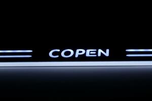 コペン　LA400　LEDスカッフプレート Copen　白　常時点灯
