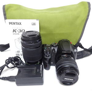 ペンタックス K30 デジタル一眼カメラ 18-55mm 1:3.5-5.6 55-300mm 1:4-5.8 レンズ PENTAX 通電確認済 80サイズ発送 KK-2687834-235-mrrz