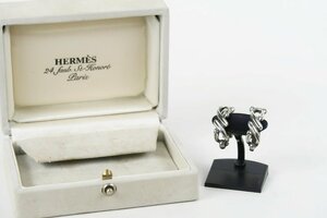 【美品】HERMES エルメス ヴィンテージ イヤリング シルバー ブランドアクセサリー 小物 雑貨【QU15】