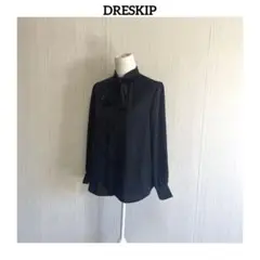 DRESKIP ドレスキップ　リボン　ネクタイ　バンドカラー　ブラウス　シャツ