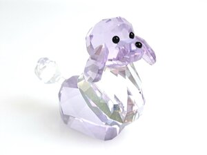 スワロフスキー　SWAROVSKI　ギャングオブドッグシリーズ　プードル　2008年限定　オブジェ/置物　パープル　YZ-650