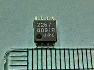 面実装2回路入り75Ωドライバ内蔵6dBビデオアンプ NJM2267M (5個) 新日本無線(JRC) (出品番号104-5）