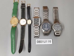 0801U116　腕時計　ジャンク品　おまとめ6点　CITIZEN　SEIKOセイコー　TISSOT　など　※動作未確認