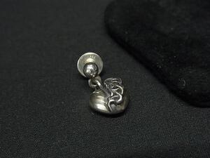 1円 ■美品■ CHROME HEARTS クロムハーツ ハートドロップ SV925 ピアス アクセサリー レディース シルバー系 FI4308