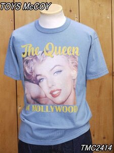 新品 トイズマッコイ マリリンモンロー The Queen of HOLLYWOOD 半袖 Tシャツ ブルーグレー L TMC2414 toysmccoy