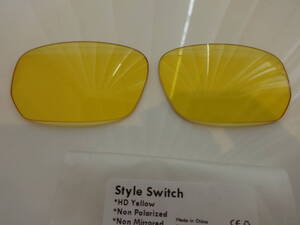 ★オークリー STYLE SWITCH　スタイルスイッチ用 カスタムレンズ　HD YELLOW Color