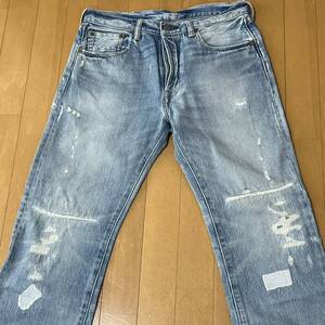 Levis リーバイス 501 day リミテッドエディション ダメージリペア加工 ユーズド ヴィンテージ加工 W32L32 