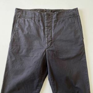 RRL “Black HBT Field Trouser” 32 30 ヘリンボーンツイル ブラック 墨 黒 ミリタリー パンツ チノ チノパン Ralph Lauren ヴィンテージ