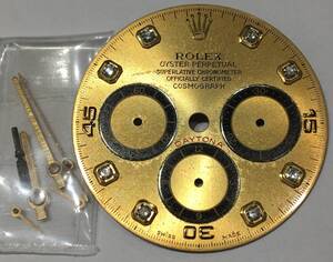 針付き！ ROLEX Cosmograph DAYTONA 8Pダイヤ ゴールド文字盤 28mm メンズ SINGER社 Vintage ロレックス コスモグラフ デイトナ Diamond