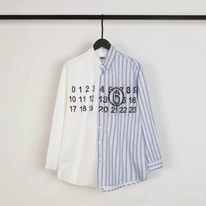 Maison Margiela メゾン マルジェラ カレンダーロゴ MM6 Long-sleeved Shirt シャツ 中古 希少 サイズ L 中古 TJ 1