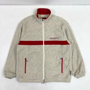 ◆【古着】DESCENTE デサント ヴィンテージ ジップアップ フリース ジャケット アウター ベージュ系 サイズO-XO メンズ 0.71㎏