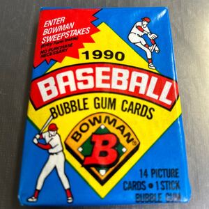 MLB メジャーリーグ　1990 Bowman 未開封1パック　& 1990 Donruss 未開封1パック