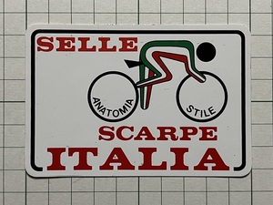 イタリア 古いステッカー： SELLE ITALIA セラ 自転車 ツールドフランス レア ビンテージ サイクリング 販促　ロゴ +Qb