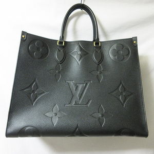 *美品 LOUIS VUITTON ルイヴィトン オンザゴー GM モノグラム トートバッグ 2way ブラック M44925*送料込