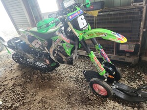 ジャンク品　カワサキ　KX450　スノーバイク ティンバースレッド