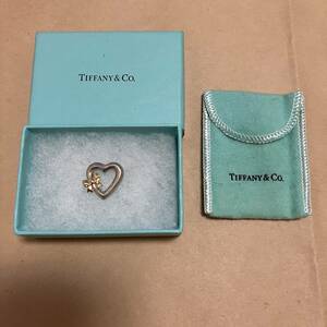 used ティファニー ハートリボン ネックレス シルバー/K18YG TIFFANY&Co. 3.3g 箱あり