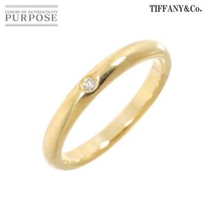 ティファニー TIFFANY&CO. スタッキング バンド 12.5号 リングダイヤ 1P K18 YG イエローゴールド 750 指輪 Stacking Ring 90233001