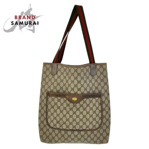 GUCCI グッチ オールドグッチ シェリーライン ベージュ マルチカラー GGスプリームキャンバス ショルダーバッグ トートバッグ 407099