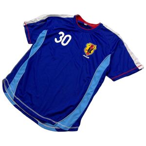 JFA ☆ オフィシャル 日本代表 レプリカ ユニフォーム 30 ABE ジャージ Tシャツ ブルー 青 L サッカー トレーニング フットサル■BG212