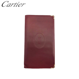 カルティエ 長札入れ 札入れ レディース メンズ 角プレート マストライン Cartier 中古