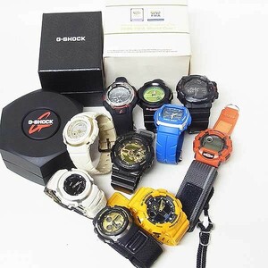 【カシオ/CASIO】G-SHOCK 10点まとめ売り（GA-100A、GA-400、GA-110BR、G-350C、AW-582SC 他）ジャンク品