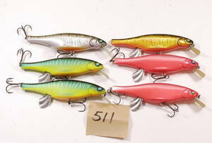 メガバス　MEGABASS　VISION100　ミヤビ　MIYABI　6個　セット　511