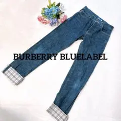 【BURBERRYBLUELABEL】デニムパンツ　ノバチェックレディースＭ相当