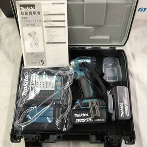 sb8666 送料無料！未使用品 マキタ makita 充電式インパクトドライバ TD173DRGX ブルー 18V 6.0Ahバッテリ×2 充電器 ケース付き