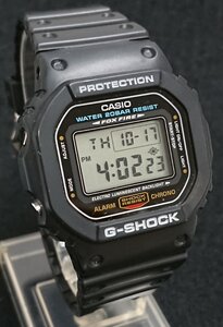 稼働品!!ライト点灯!!CASIO/カシオ G-SHOCK/Gショック ジーショック DW-5600E-1 ストップウォッチ他 クォーツ式 USED品＊