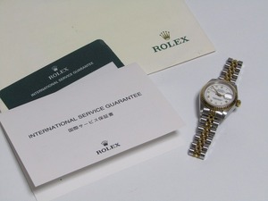 本物保証 ROLEX ロレックス デイトジャスト 自動巻 YG×SS 白文字盤 レディース腕時計 1円～ FG04-5826[VOX]