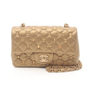 シャネル ミニマトラッセ ブランドオフ CHANEL レザー ショルダーバッグ ラムスキン 中古 レディース