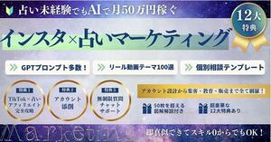 ★【インスタ占いの全て】インスタ×占いマーケティングで月50万円稼ぐ全てを解説！【定価32.800円】★